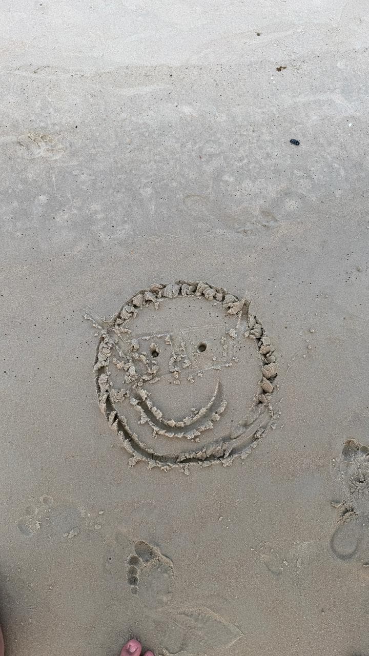 sand smiley at nit surathkal beach — the campus's unofficial stress-relief algorithm